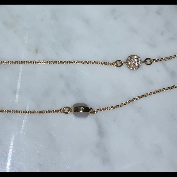 KATE Spade Gold, Coral, White, Rhinestone Necklace - Picture 4 of 7